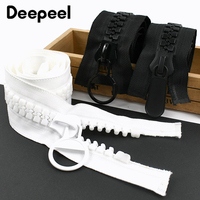 60-100cm 20# Extra Resin Zippers Garment Backpack Zipper Closure Tent Down Replace Open-End Zip Repair Kits Sewing Accessories