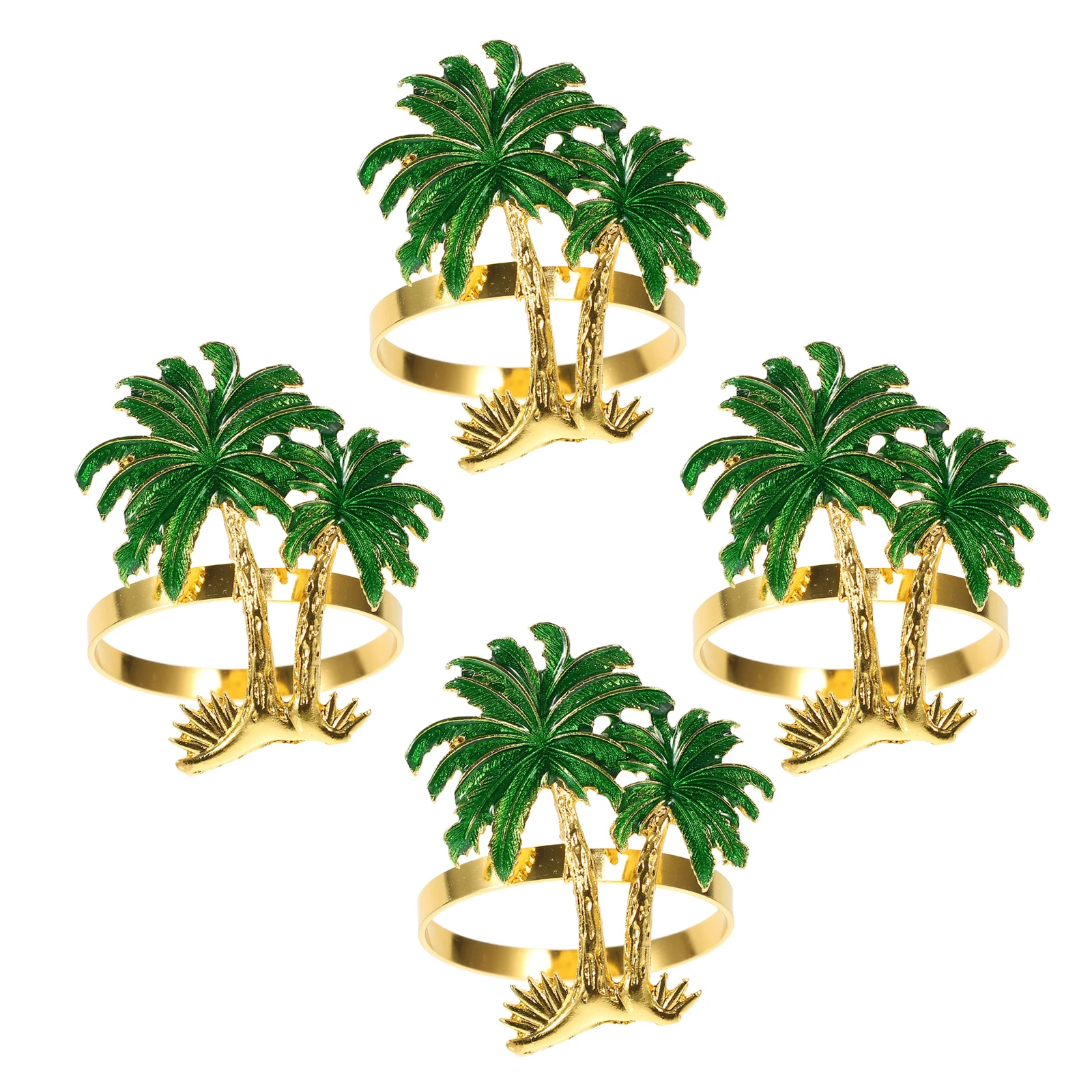 4Pcs Napkin Buckles Exquisite Craftsmanship Unique Shape Design Party Napkin Rings for Summer Holiday Home Banquet Decoration