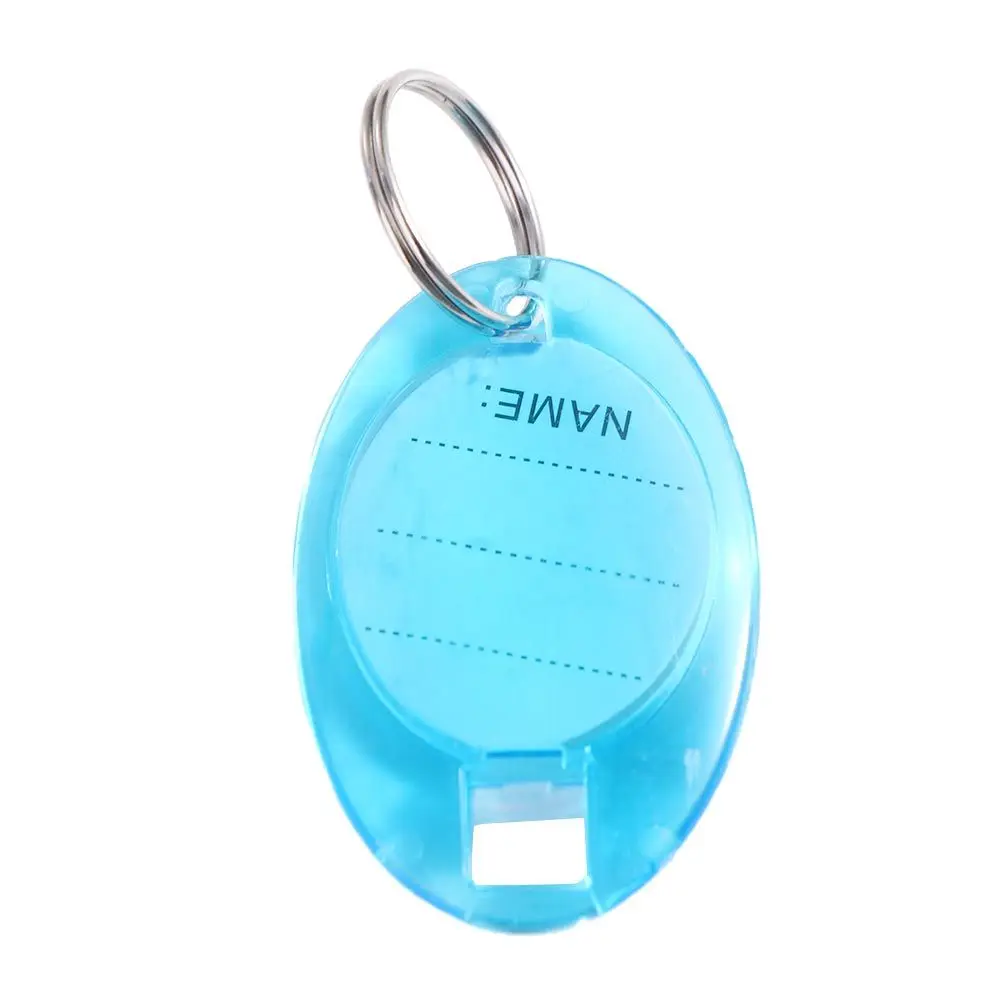 

50 Pcs Plastic Classification Plate Key Tags Metal Rings ID Label Boxed Key Sorting Tag Name Tags Double Sided Plastic Key Fob