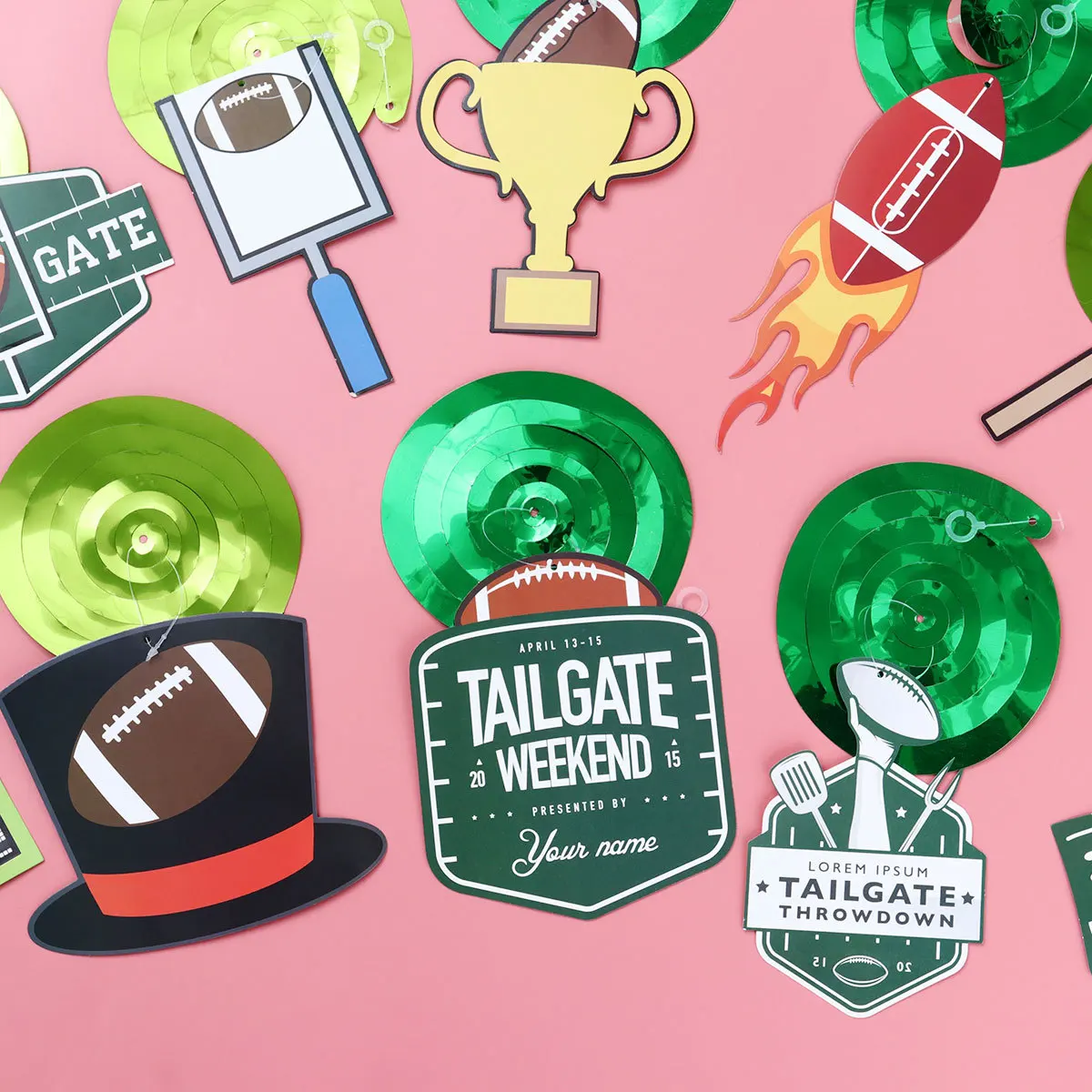 

1Set Football Party Spiral Hanging Streamers Swirl Decorations Birthday Ceiling Photo Backdrop Whirls Props Swirl Decorations