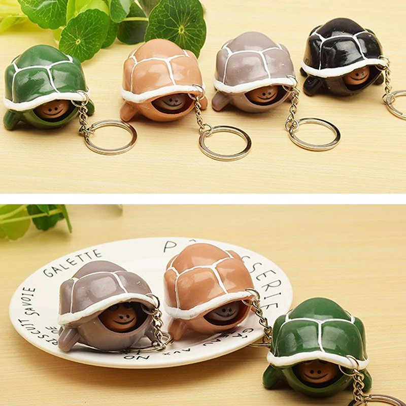 Tortoise Keychain Head Popping Squishy Squeeze Toy for Stress Reduction for Men