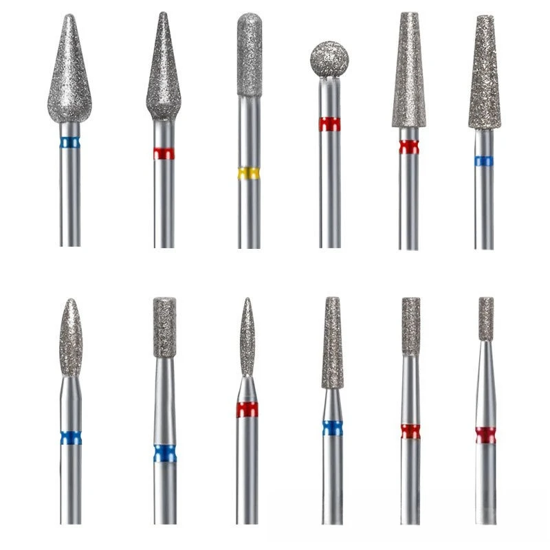 Broca de diamante para unhas, fresa para limpeza de unhas, gel, ferramenta de remoção de transbordamento, pedicure, arte de unha, acessórios de broca, ferramenta de manicure