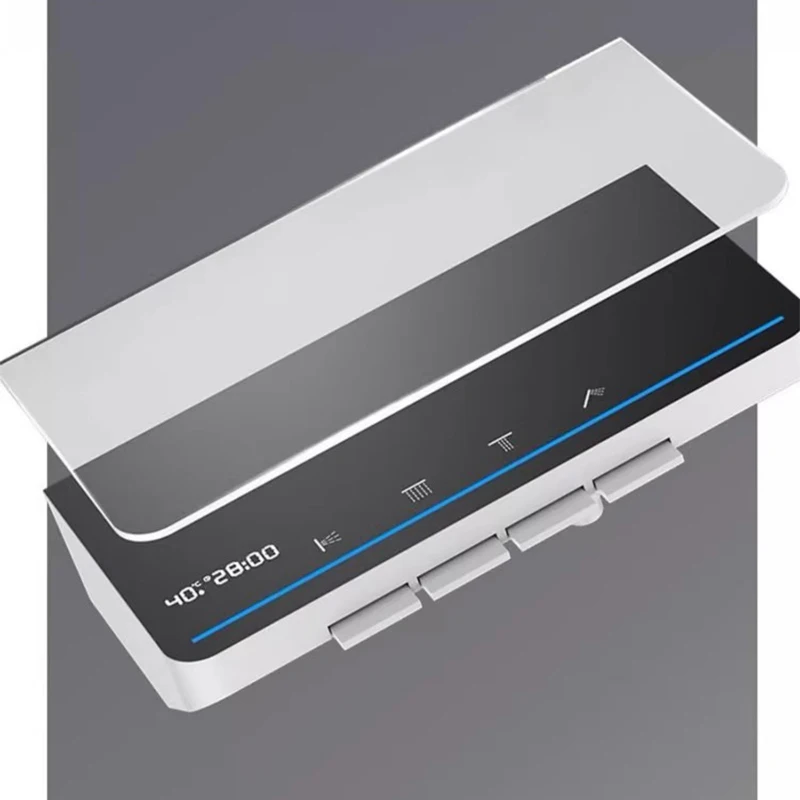 Display digitale Set doccia grigio tasti pianoforte bagno mensola a doppio strato sistema doccia pressurizzazione soffione doccia a pioggia rubinetto
