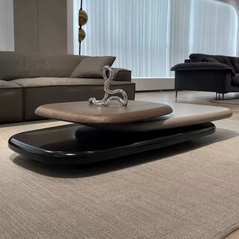 Revolving coffee table villa Italian minimalist Italian designer creative suspended large apartment tea table household premium