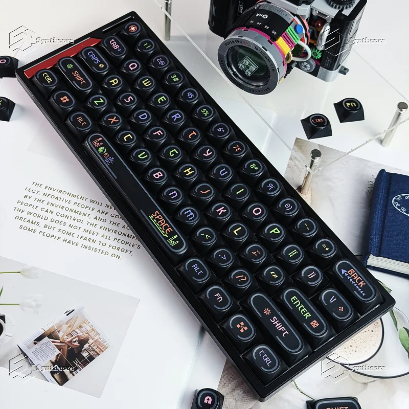 125 Keys OEM Rotating Keycaps Creative Personality Translucent PBT Sublimation Creative Gaming Key cap for Wooting 60he Keyboard