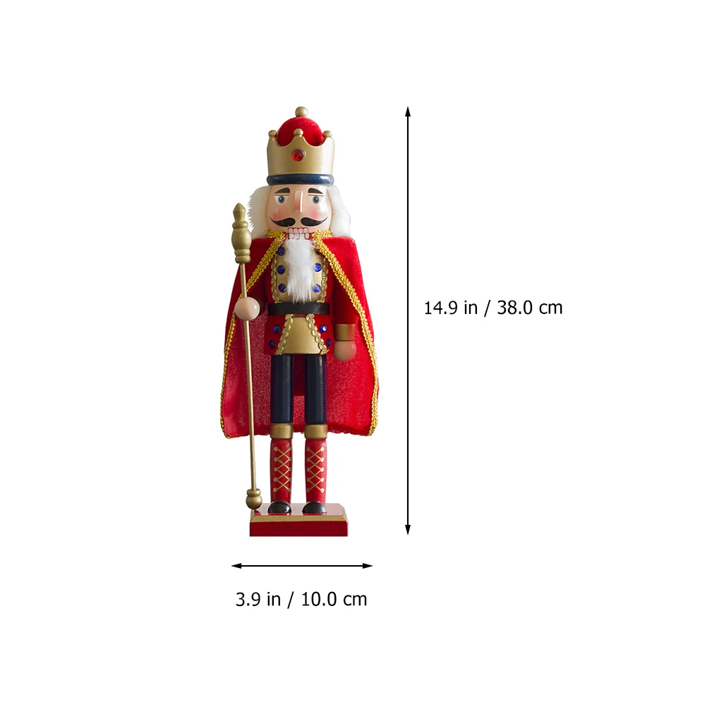 

Wooden Nutcracker Puppet with Base Vintage Design for Christmas Decor Gifts Kids Family Lovers Xmas Ornaments Home Decor Pieces