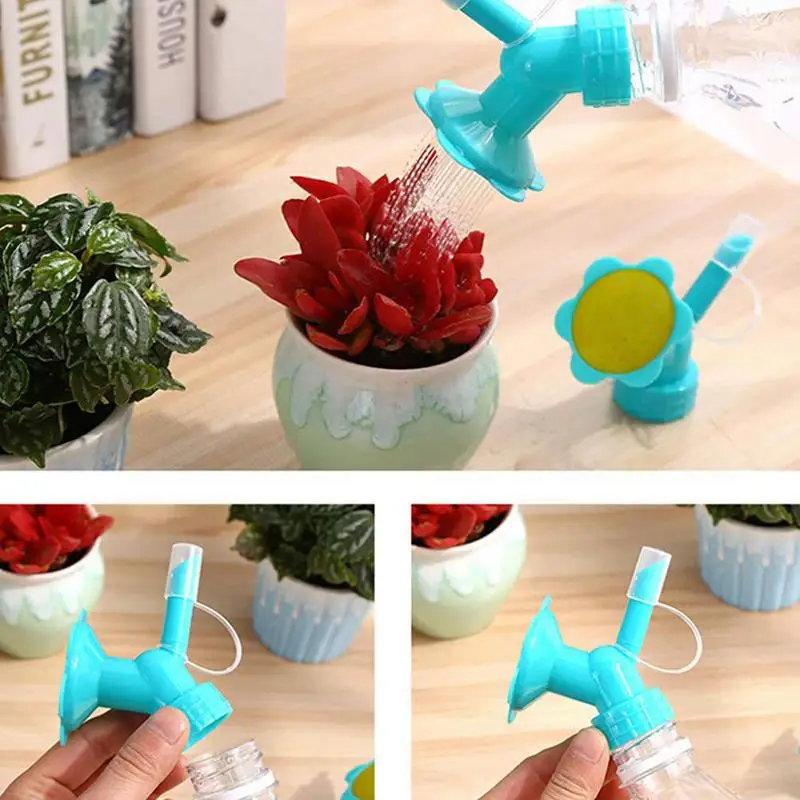 

Water Bottle Sprinkler Lid Double Head Bottle Watering Spout Indoor Plants Nozzle Tool Fine Mist Stream Irrigation Function For