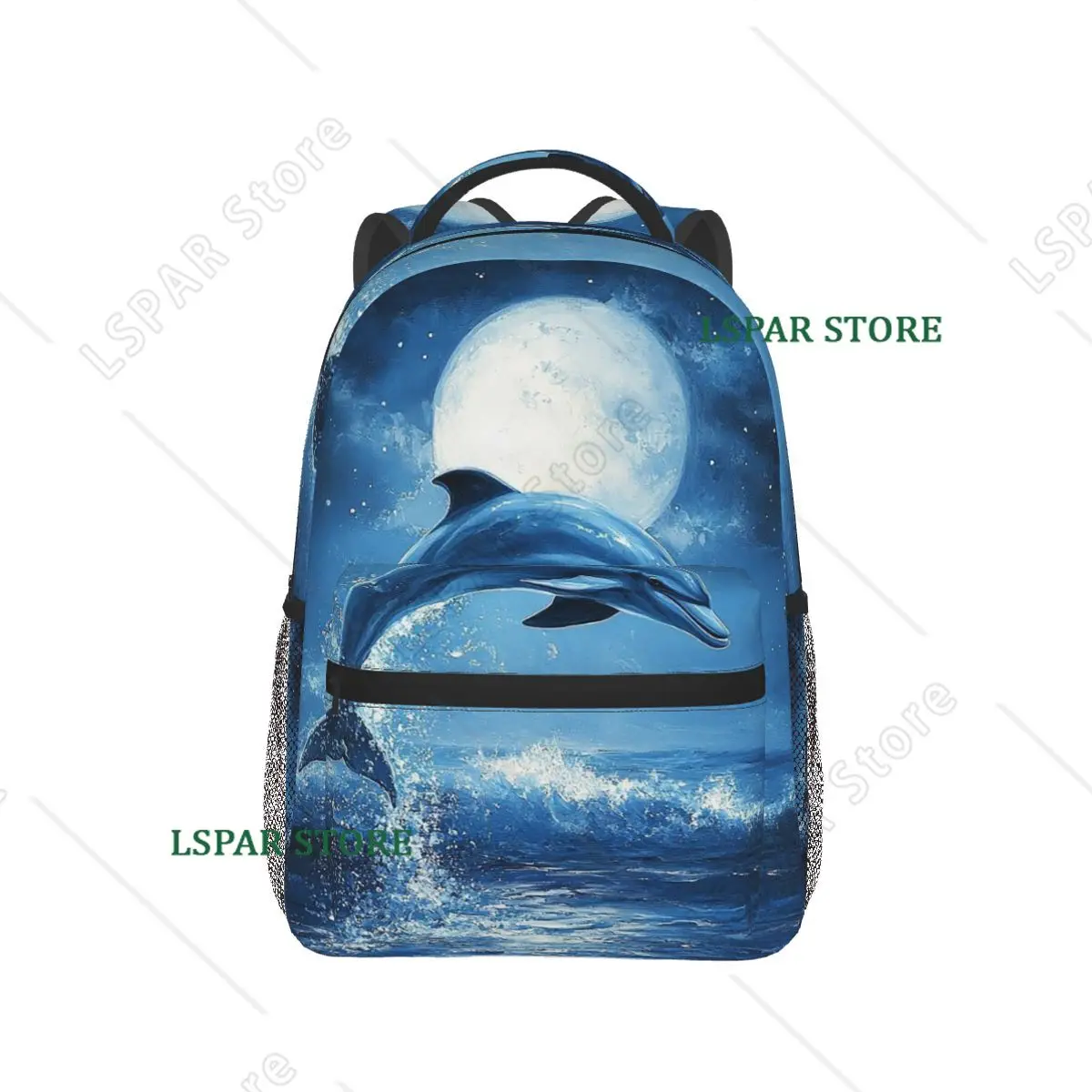 

Dolphin Leaping Out Of The Water Backpack Hot Sale Daypack Large Capacity Boys Girls BookBag School Bag Shoulder Bags for Unisex