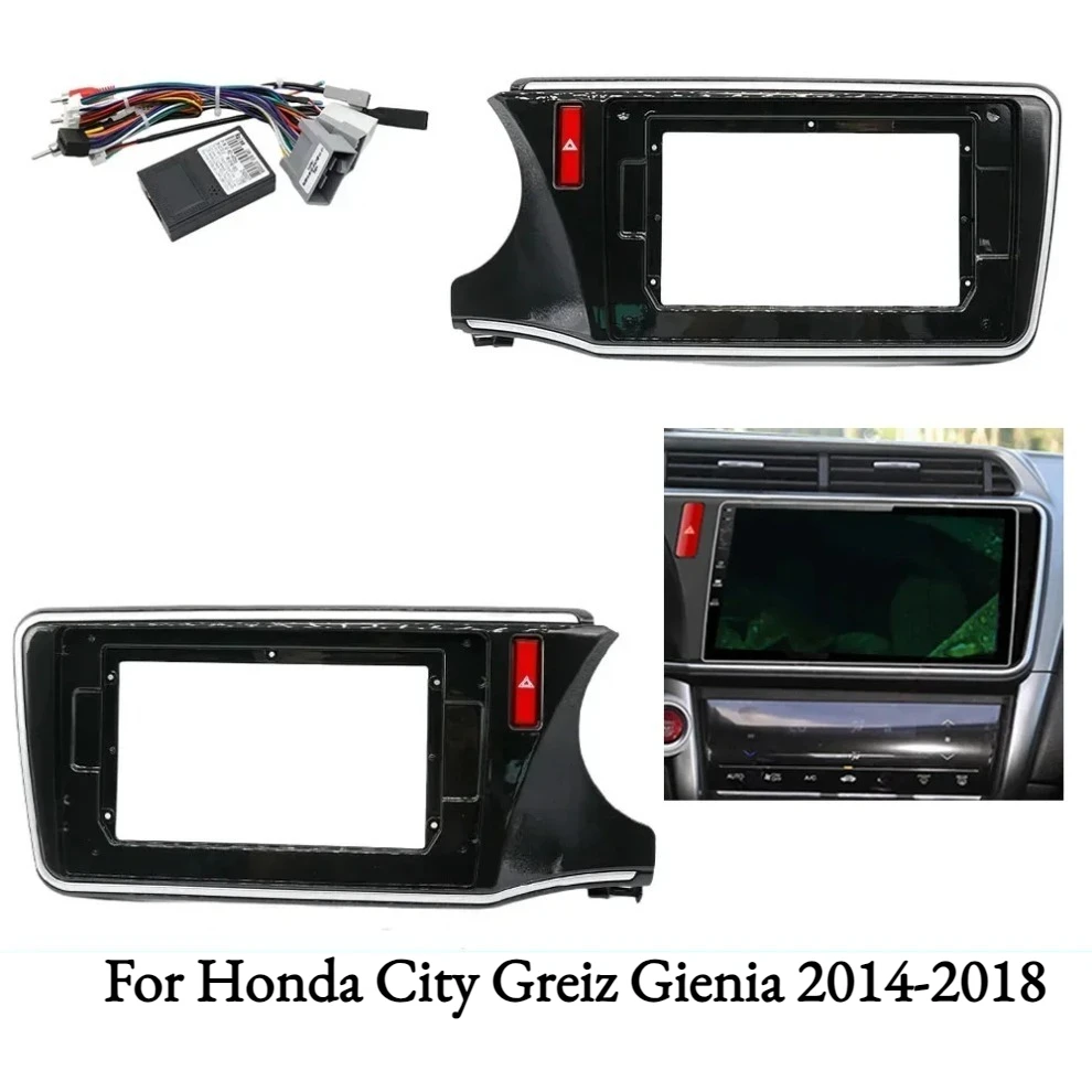 

10.1 Inch Car Radio Fascia Panel for Honda City Greiz Gienia 2014-2018, Android Stereo Dash Frame Installation Kit