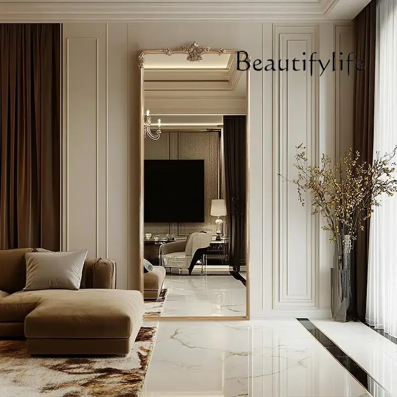 

Full body mirror French classical decorative mirror European dressing floor wall fitting mirror