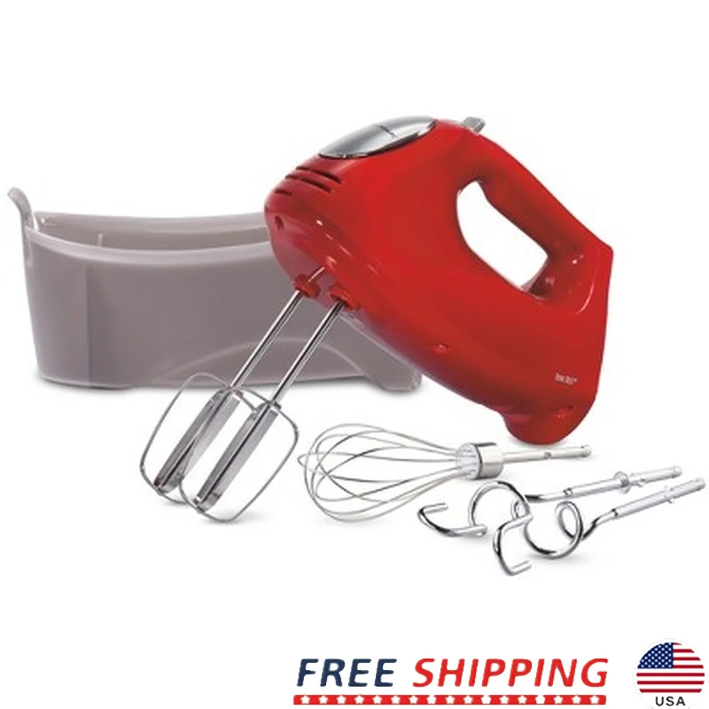 Ручной миксер с футляром, 6 скоростей, мощный кухонный миксер, 275 Вт, можно мыть в посудомоечной машине, подставка для чаши QuickBurst, функция выпечки