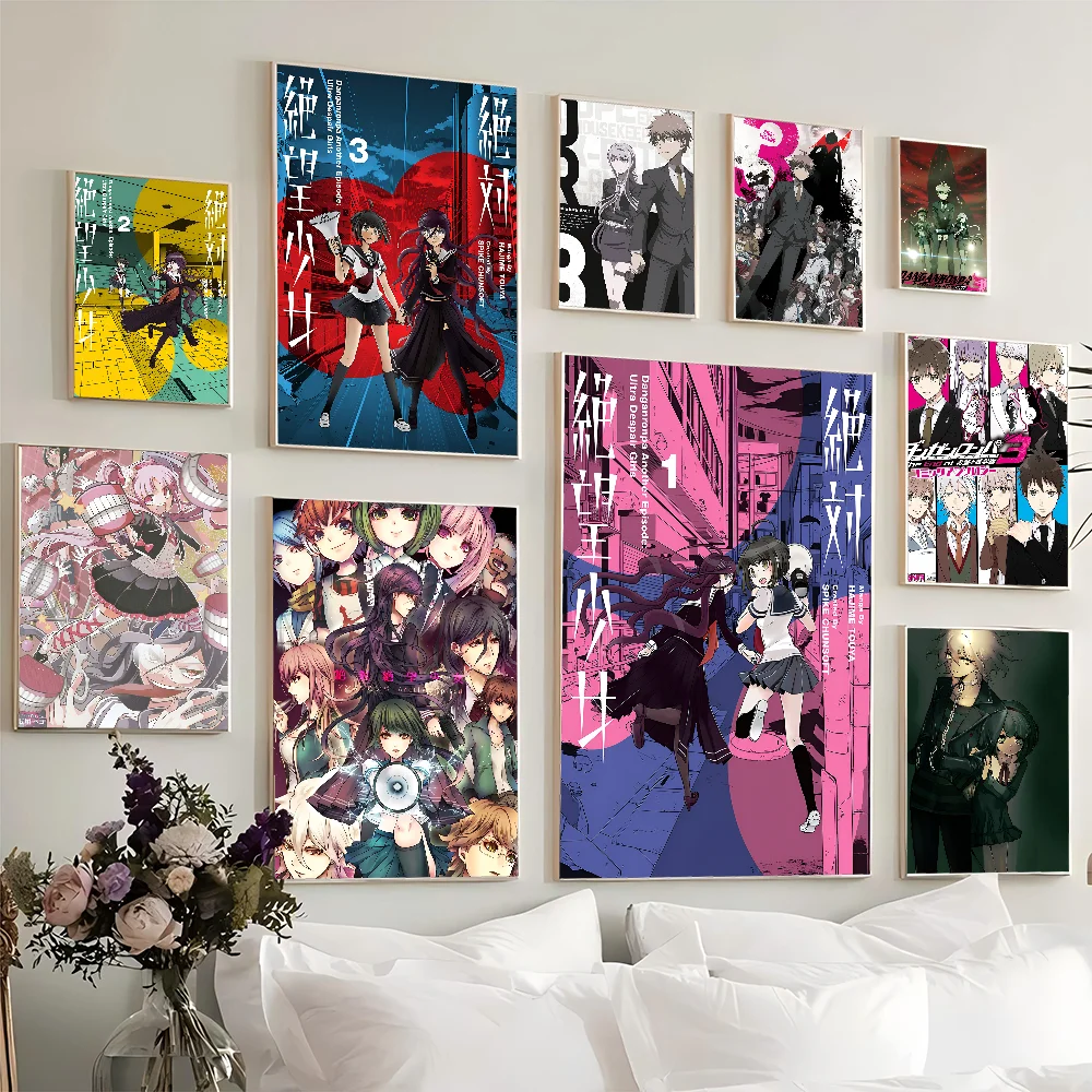 Anime Game Danganronpa Self-adhesive Art Poster Whitepaper Prints Posters Artwork Aesthetic Art Wall Painting