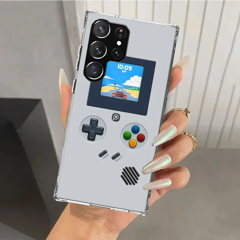 Gameboy Boy Game Phone Case for Samsung Galaxy S24 S23 S22 S21 Ultra S20 FE S10 Plus S10E S9 S8 + S7 Edge Soft Print Shell