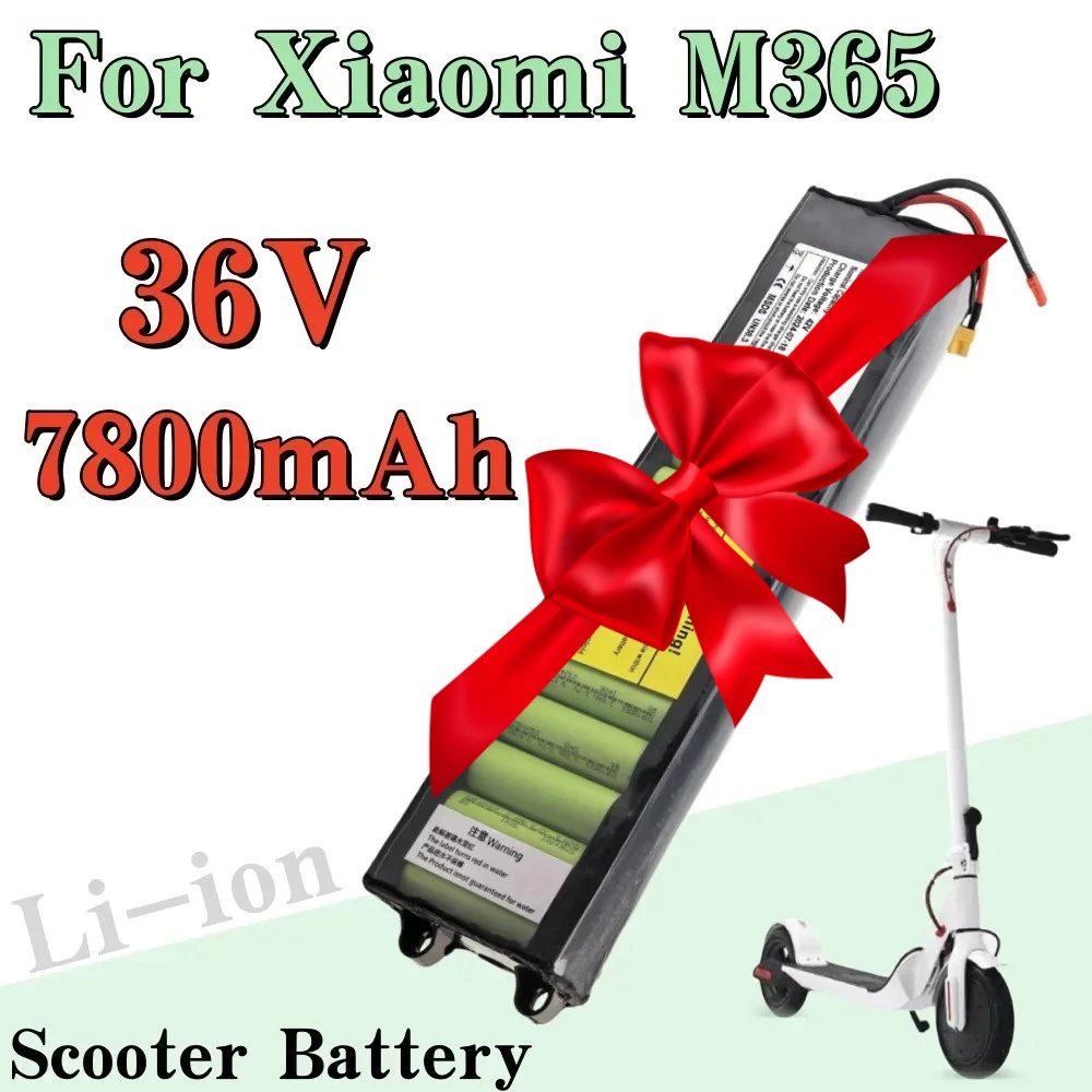 

7800mAh 36V for Xiaomi M365 Electric Scooter 10S3P Battery Pack 18650 NE1003-H Cell Communication Interface Discharge Tail Light