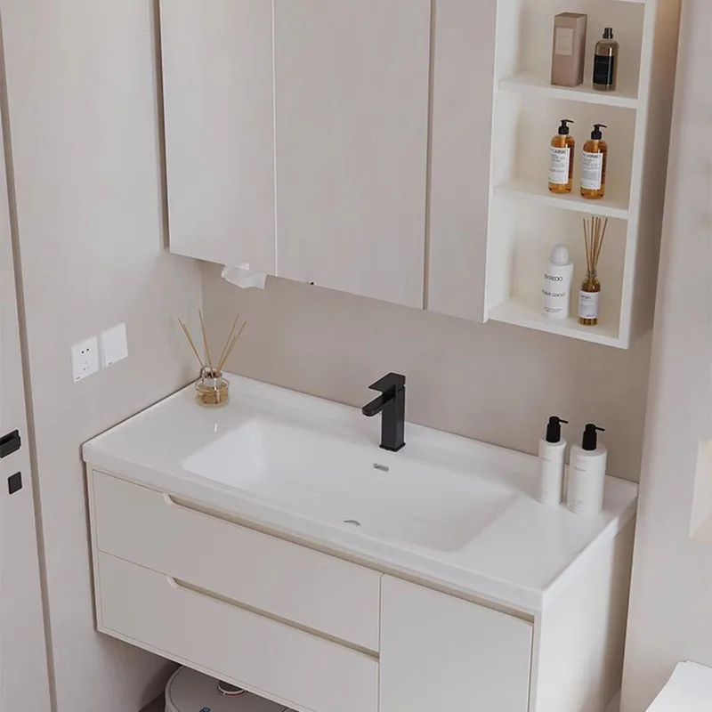 Washbasin Cabinet Storage Bathroom Column Medicine Base Luxury Space Saving Drawer Wooden Furniture Badkamer Meubel Towel Floor