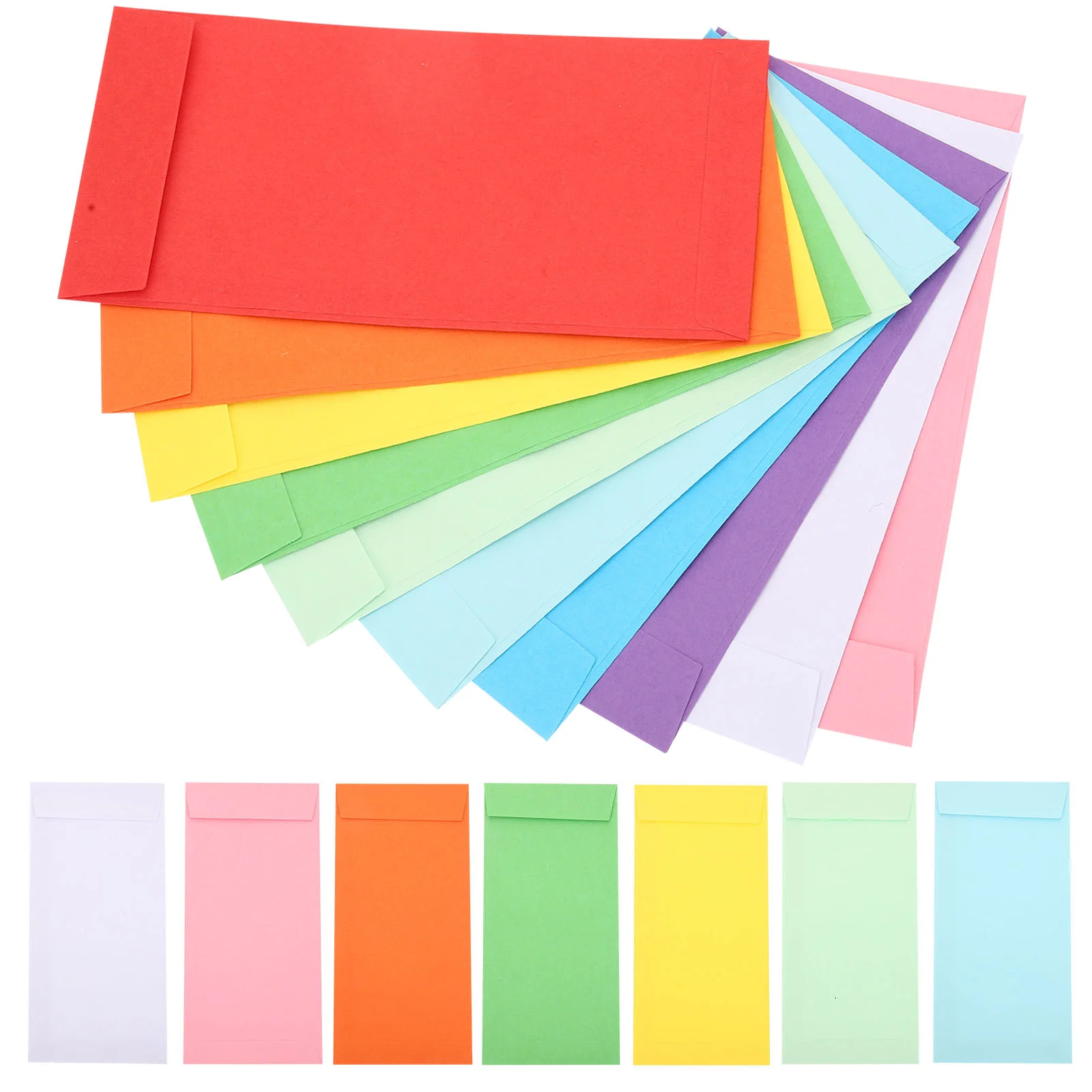 

120 Pcs Envelope Kraft Paper Self Adhesive Color Envelopes Gift for Presents Money Saving 1600X800X010CM Colored Coin