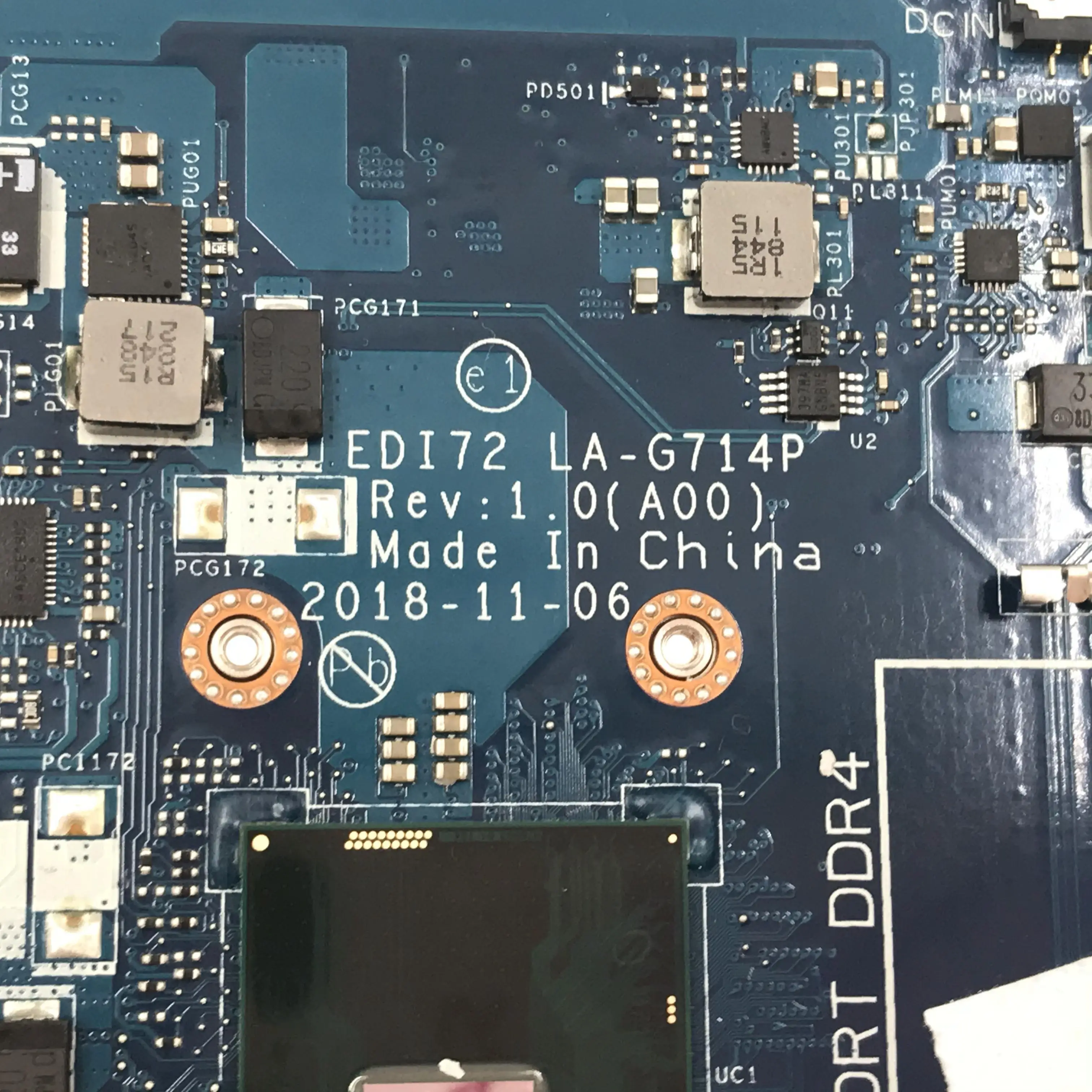 اللوحة الأم LA-G714P مع وحدة المعالجة المركزية 3865U i3 i5-7th Gen للوحة الأم للكمبيوتر المحمول Dell Inspiron 3581 3481 3584 3781 DDR4