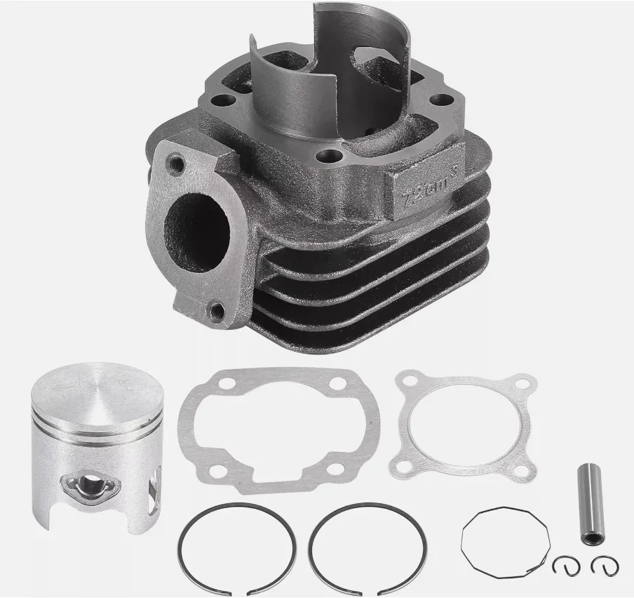 Wysokiej jakości zestaw cylindrów motocyklowych o pojemności 70 cm3 z trzpieniem tłokowym do skutera 2-suwowego Yamaha JOG 50cc Zuma Vino Minarelli 1E40QMB