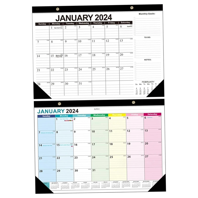 Calendar 2024-2025 17 X 12 Inch 18 Month Wall Calendar From Jan. 2024 - June 2025 Monthly Planner 2024 Calendar