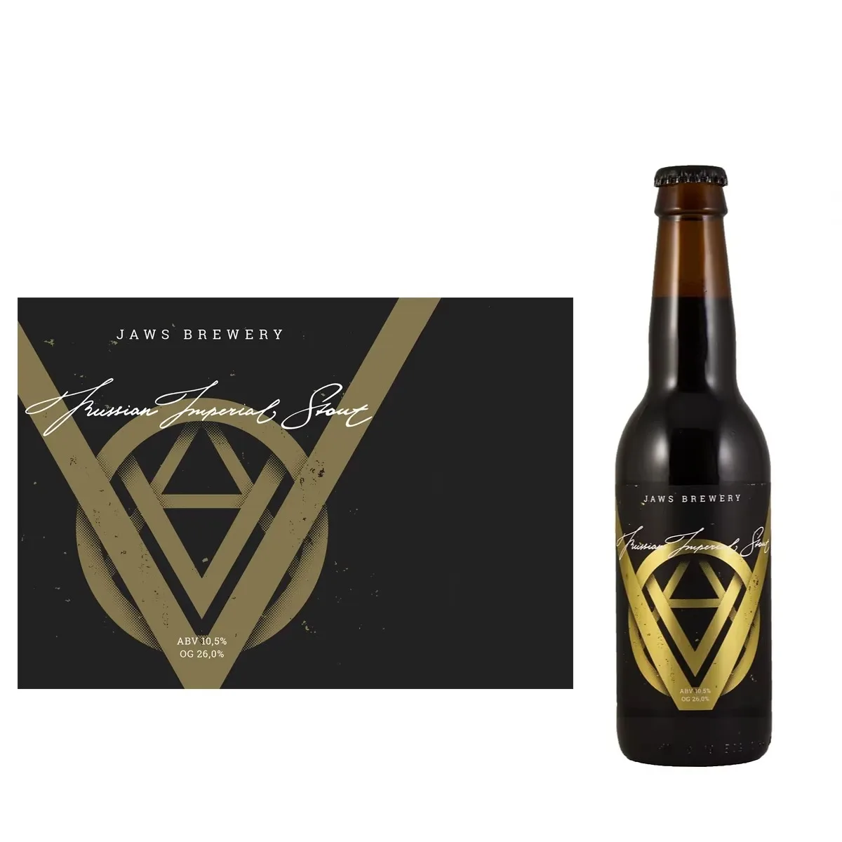 Custom Beer Can & Glass Bottle Label | High Glossy Stickers | Metallic Gold Foil | Waterproof Vinyl Packaging Labels