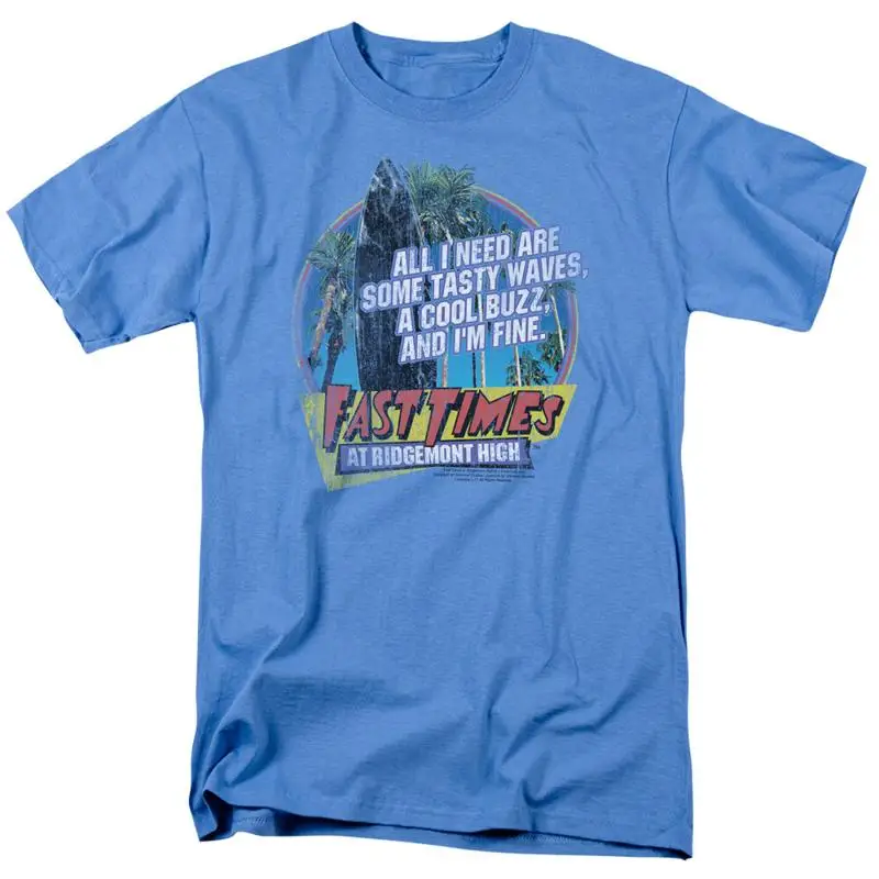 Fast Times at Ridgemont High Tasty Waves camiseta para hombre con licencia Carolina Blue
