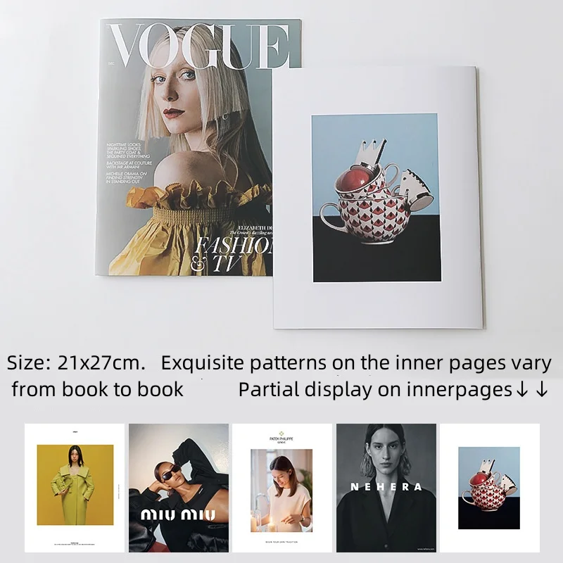 21x27cm Magazine Ornaments Books Photography Decoration Props Scene Arrangement Photography Props Backgrounds Cover Card