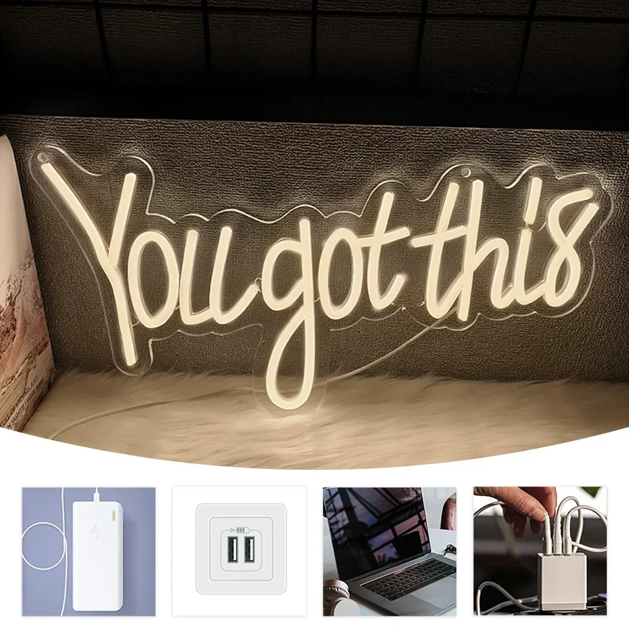 لقد حصلت على هذه علامة النيون، مصباح حروف LED أبيض دافئ يعمل بمنفذ USB، يستخدم لغرفة النوم والدراسة والمكتب والفصول الدراسية وديكور الحفلات. #5