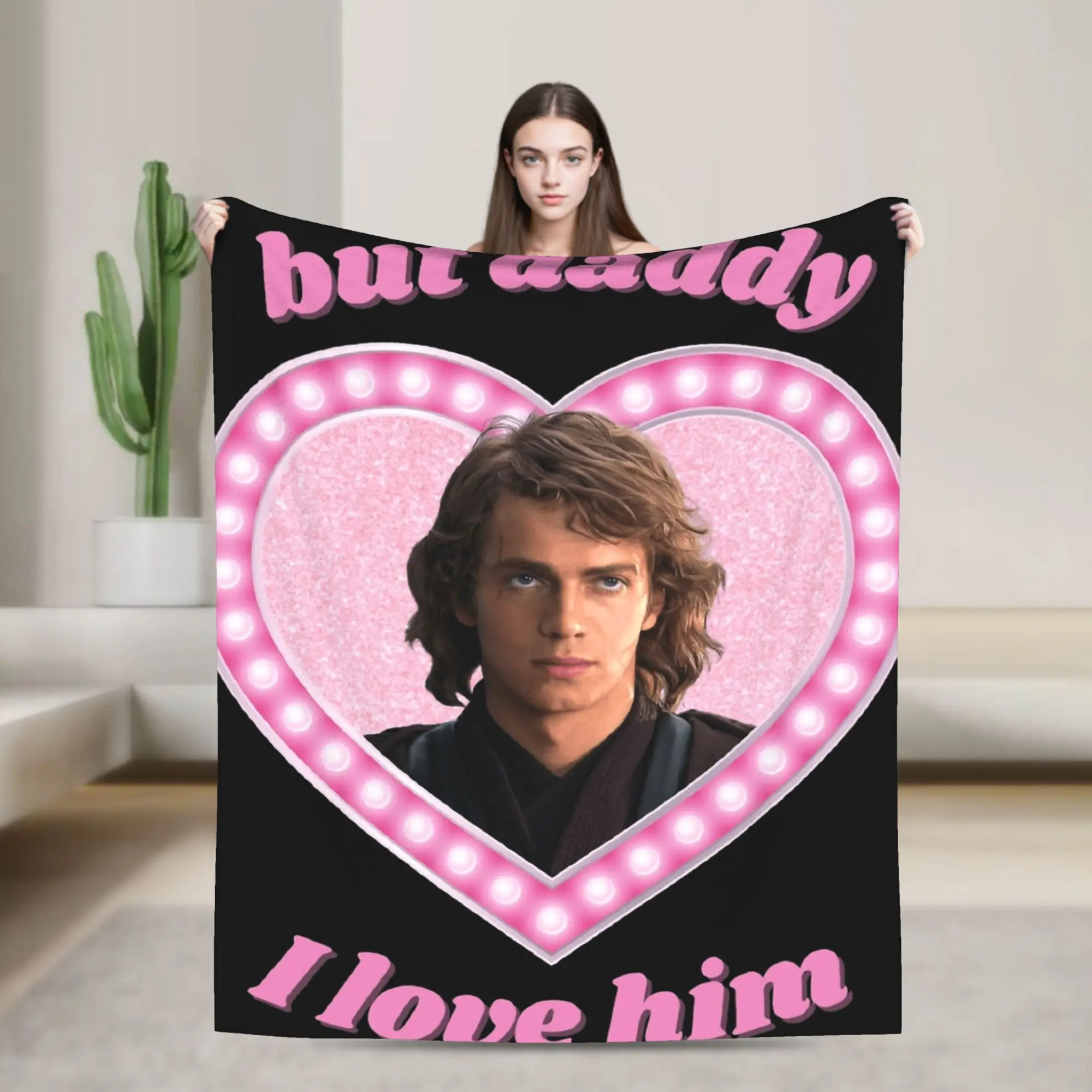Anakin Skywalker But Daddy I Love Him Blanket Super Soft Plush Throw Blanket For Couch Chair Bed Flannel Bedspread Bed Cover