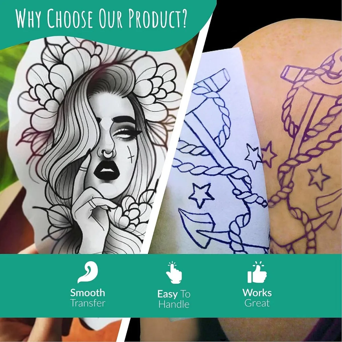 A4 4-Layer Tattoo Transfer Paper Temp Stencil for Print/Hand Draw Studio/DIY/Party Use Waterproof SkinSafe Tattoo Practice Paper