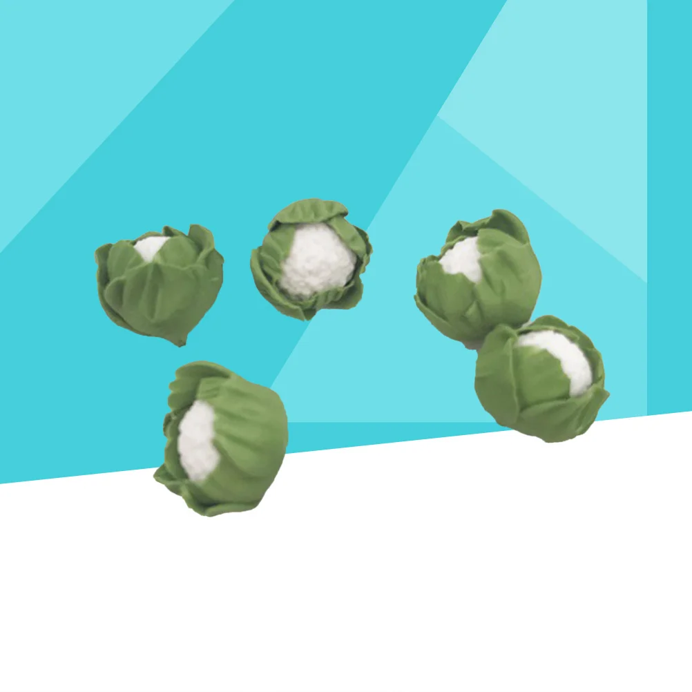 

5Pcs Lifelike Mini Chinese Cabbage Simulation Cauliflower for Kids Room Decor Growing Cooking Learning Tool Creative Art Craft