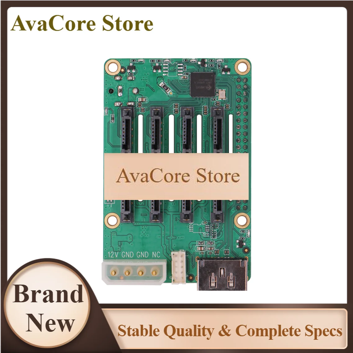 AvaCoreRadxa Penta SATA HAT - Up To 5x SATA Disks HAT For Raspberry Pi 5 And ROCK Pi SBCs,3C,5A, 4A / 4B / 4SE / 4A+ / 4B+ / 3A