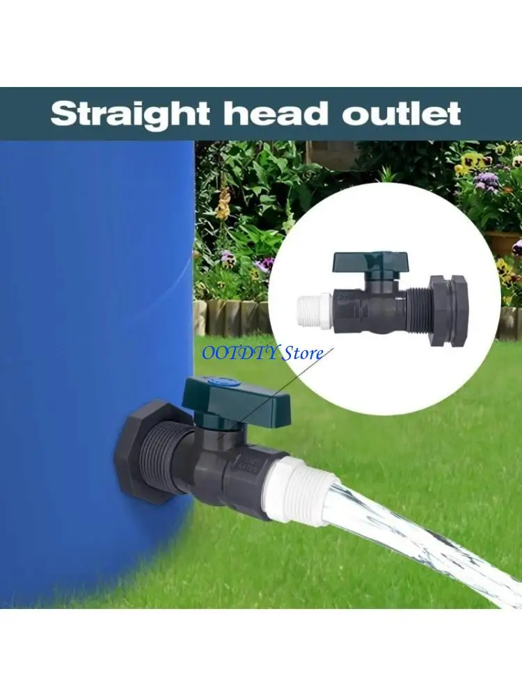 

367A Полный набор патрубков для дождевой бочки с 3/4-дюймовыми шаровыми кранами из ПВХ, адаптерами для резервуаров для воды, для