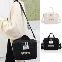 Bolsa de almuerzo de oso bonito para niñas, bolso enfriador de lona aislado, caja térmica de papel de aluminio para comida, contenedor para cena de Picnic escolar familiar