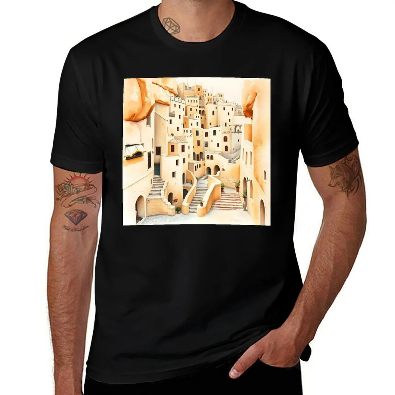 

Matera’s Sassi Cave Dwellings: Ancient Homes in Pale Stone Cliffs T-Shirt sublime valentines clothes mens clothing