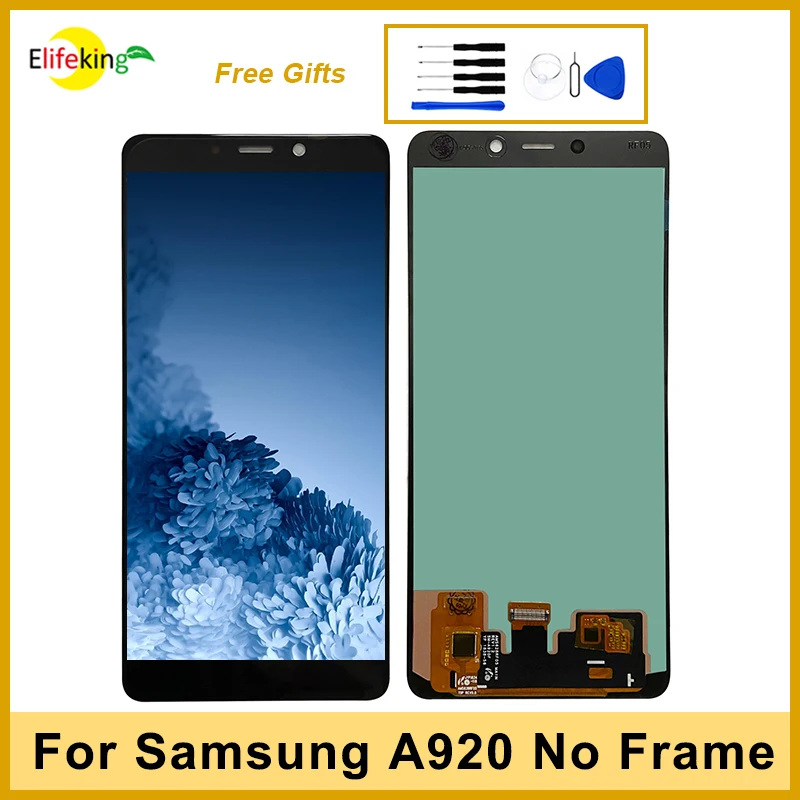 LCD Disply For Samsung Galaxy A9 2018 A920 Display A920F SM-A920F/DS LCD Touch Screen Digitizer Assembly Replacement 100% Tested