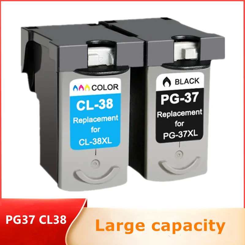 Compatible Ink Cartridge for Canon PG37 CL38 PG 37 CL 38 PIXMA MP140 MP190 MP210 MP220 MP420 IP1800 IP2600 MX300 MX310 Printer