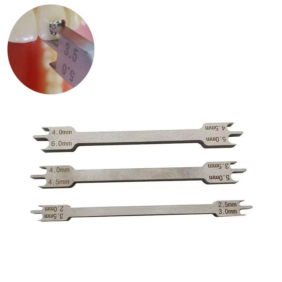 

Dental Bracket Placement Gauge Dental Ortho Bar Type Brace Double-ended Bracket Locator Placement Gauge 2.0mm-6.0mm