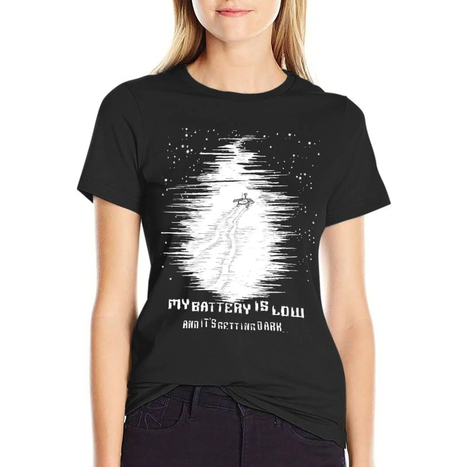 

Opportunity - My battery is low and it's getting dark T-Shirt oversized hippie clothes Top Women