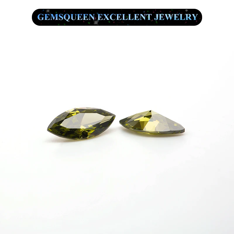 50 PCS 5A Marquise Shape Cubic Zirconia Stone 2*4mm~10*20mm Multicolor Brilliant Cut Loose CZ Synthetic Gem Bead Jewelry for DIY