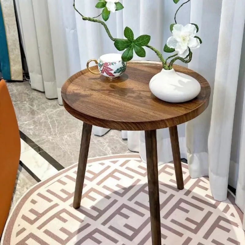 

Small coffee table round small apartment living room home bedroom creative sofa edge few oval tea coffee table corne