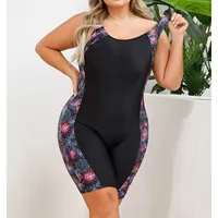 Plus Size Swimwear Women Patchwork Surfing Wetsuit Bathing Suit High Waist Beachwear Thong Monokini 4XL One Piece Swimsuit - Image 3