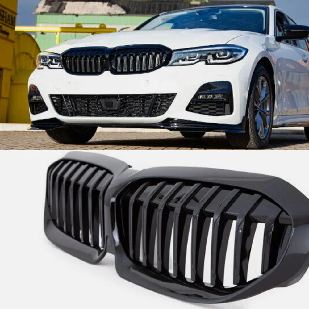 

1 Pair Car Front Kidney Grille Single Slat Front Racing Grills Bumper Kidney Grill Grilles For BMW 3 Series G20 2019 51138072085