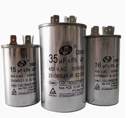 CBB65 AC Motor Capacitor Air Conditioner Compressor Start Capacitor 450VAC 5uF 20uF 25uF 30uF 35uF 40uF 45uF 50uF 60uF 70uF