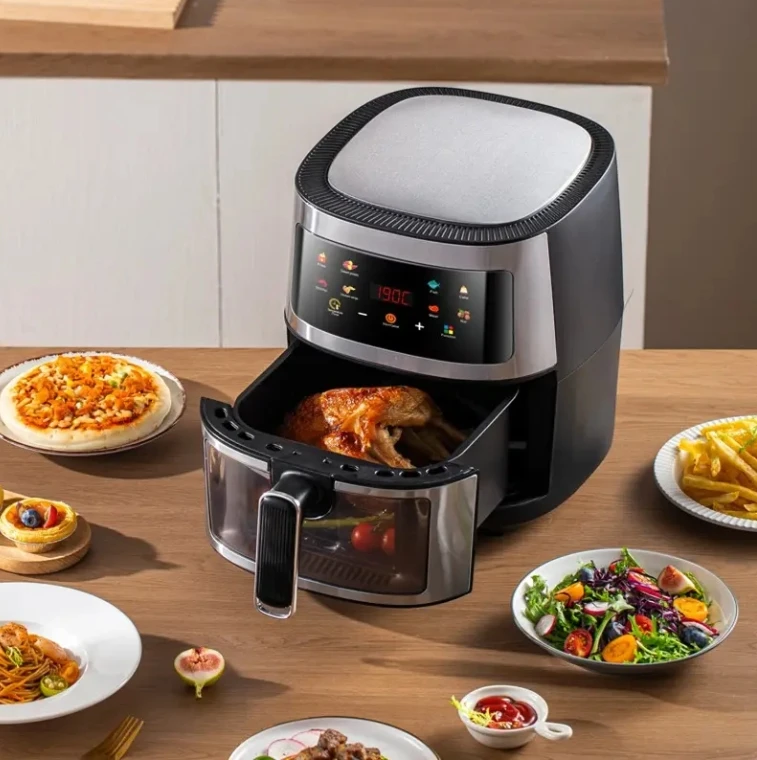 

ISolfan China Digital Familiales Kitchen 6L Wholesale Turkey Air Fryer Air Microwave Oven Mini Popular Oven Motor Air Flyer