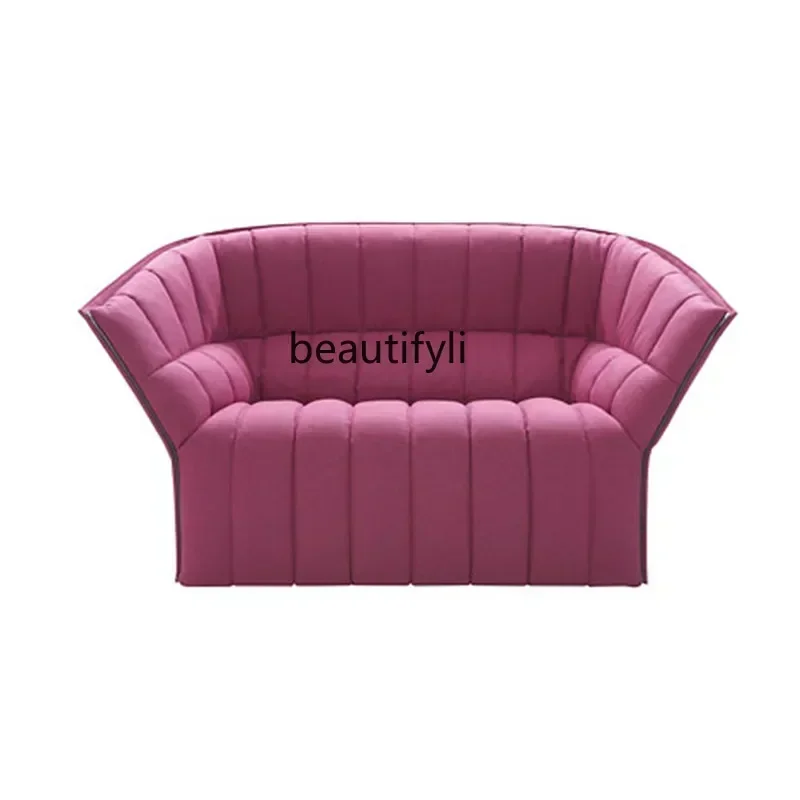 

pg45Designer creative armrest fabric sofa model room leisure reception chair
