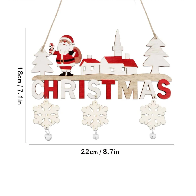 Gnome Santa Claus Wooden Christmas Hanging Ornaments Christmas Welcome Sign Christmas Decoration 2025 New Year Party Gifts