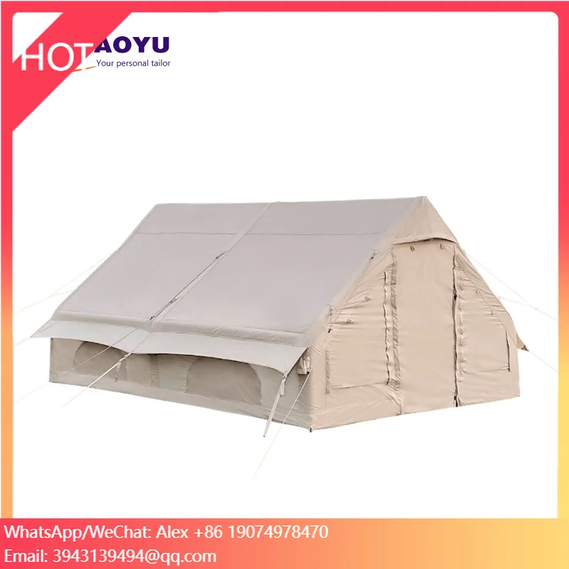 

Custom Large Family Air Tents Glamping Luxury Outdoor 2 Person Canvas Camping Tent Cotton Inflatable Tent Price
