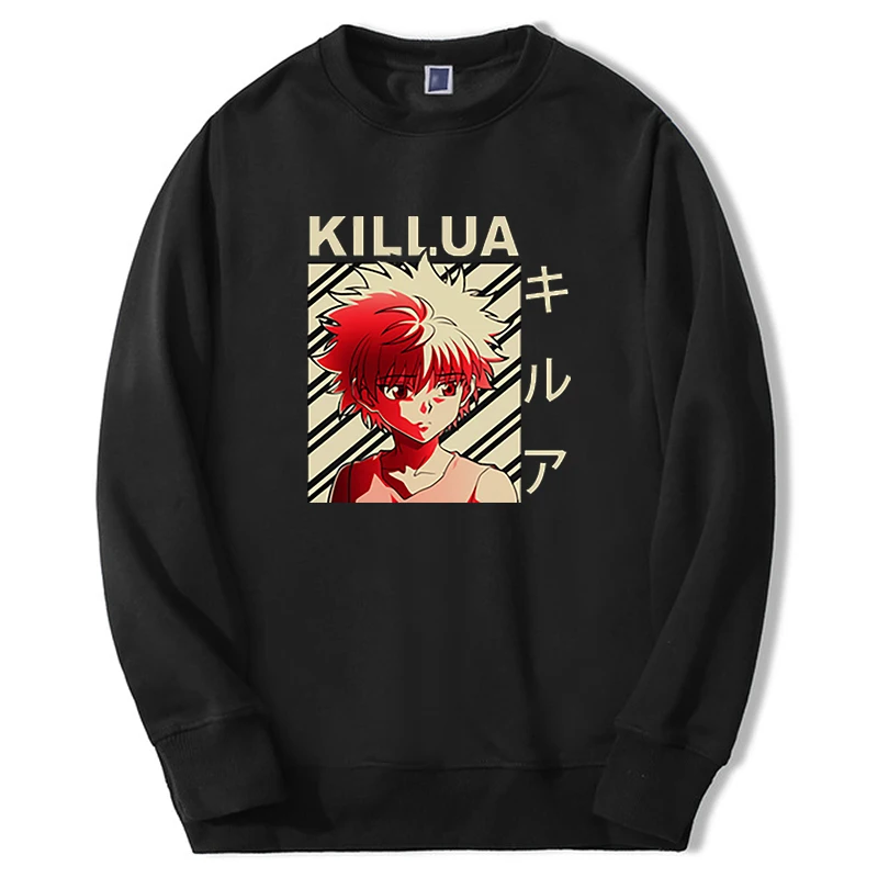 

2024 New Uniesx Hunter X Hunter Sweatshirt Men Anime Killua Zoldyck Graphic Hoodie New Long Sleeve Crewneck Sportswear Sudaderas