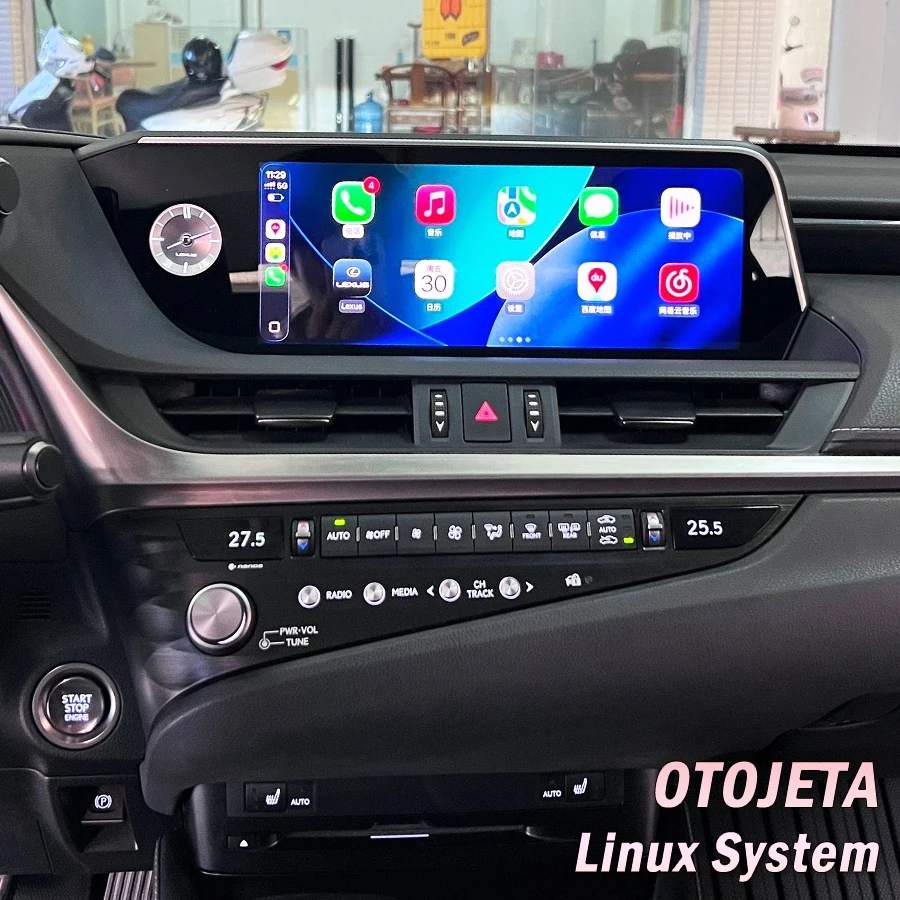 12.3inch Linux Car Radio Screen For Lexus ES ES300h ES350h ES300 ES330 ES350 2018 -2022 CarPlay Android Auto Multimedia GPS Navi