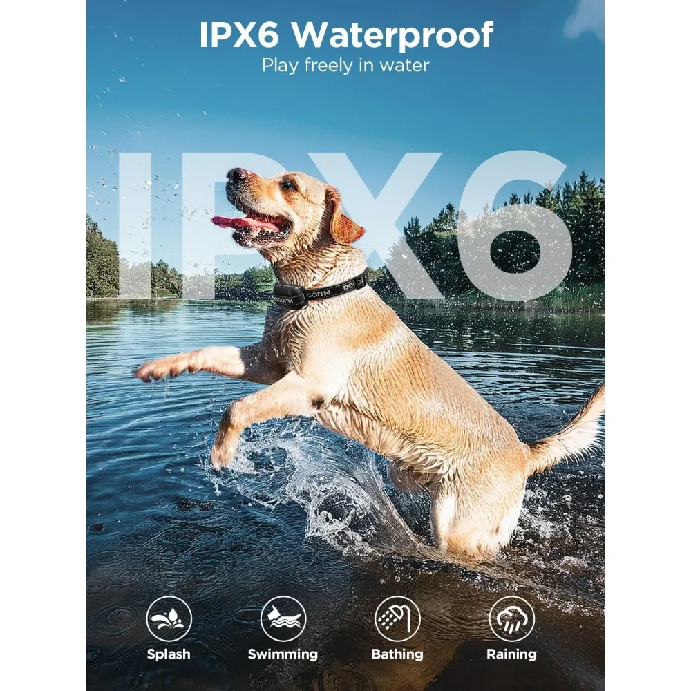 Wireless Dog Fence System, GPS Wireless Dog Collar with 3 Correction Mode, Pet Containment System with AI Smart Signal